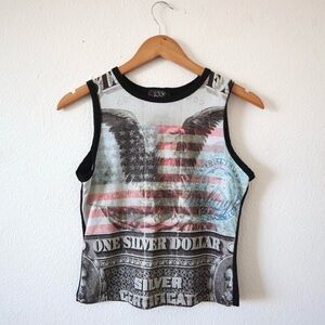 Y2K Eye Candy Graphic Print top